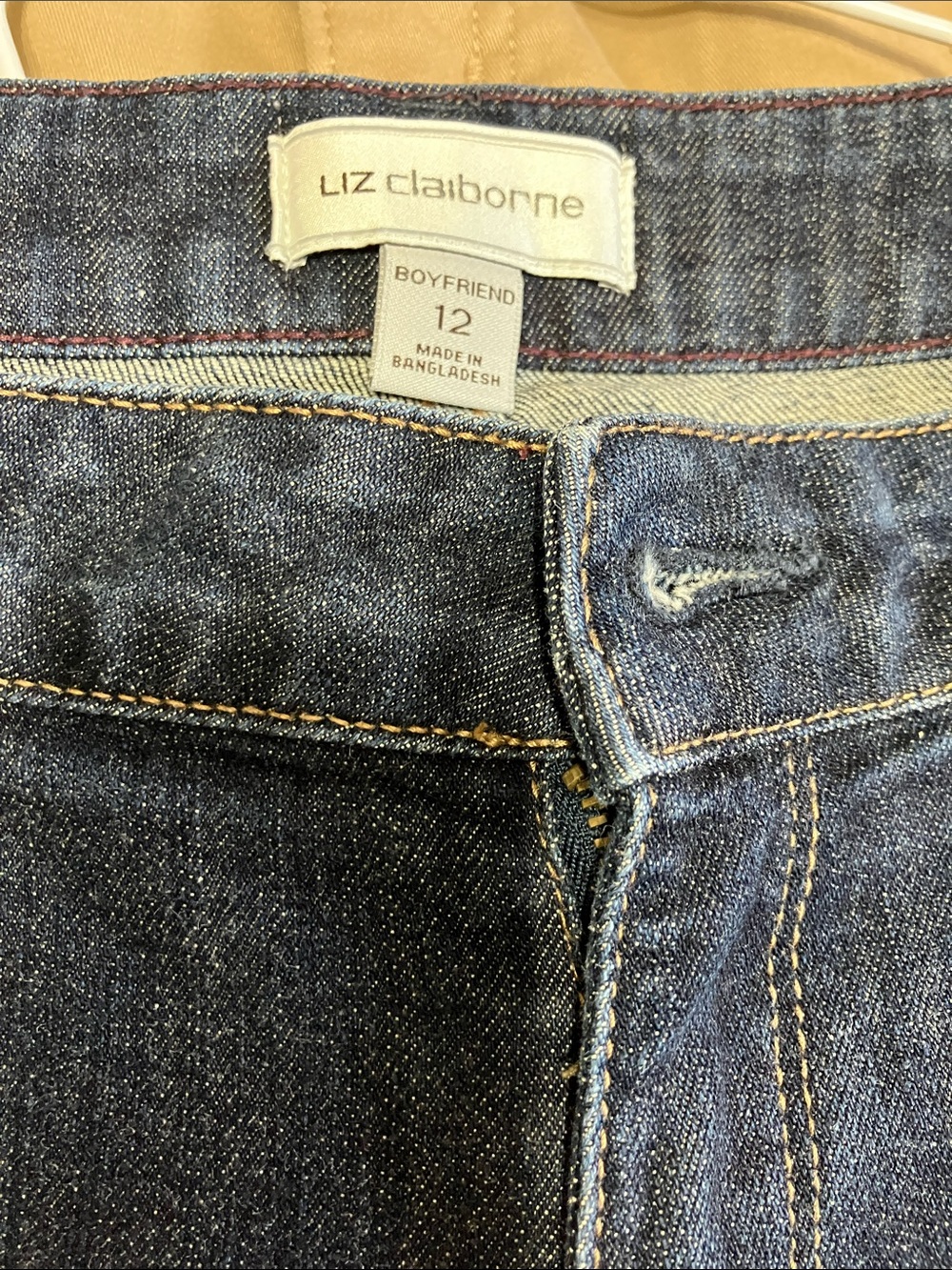 Liz Claiborne Dark Indigo Boyfriend Jeans